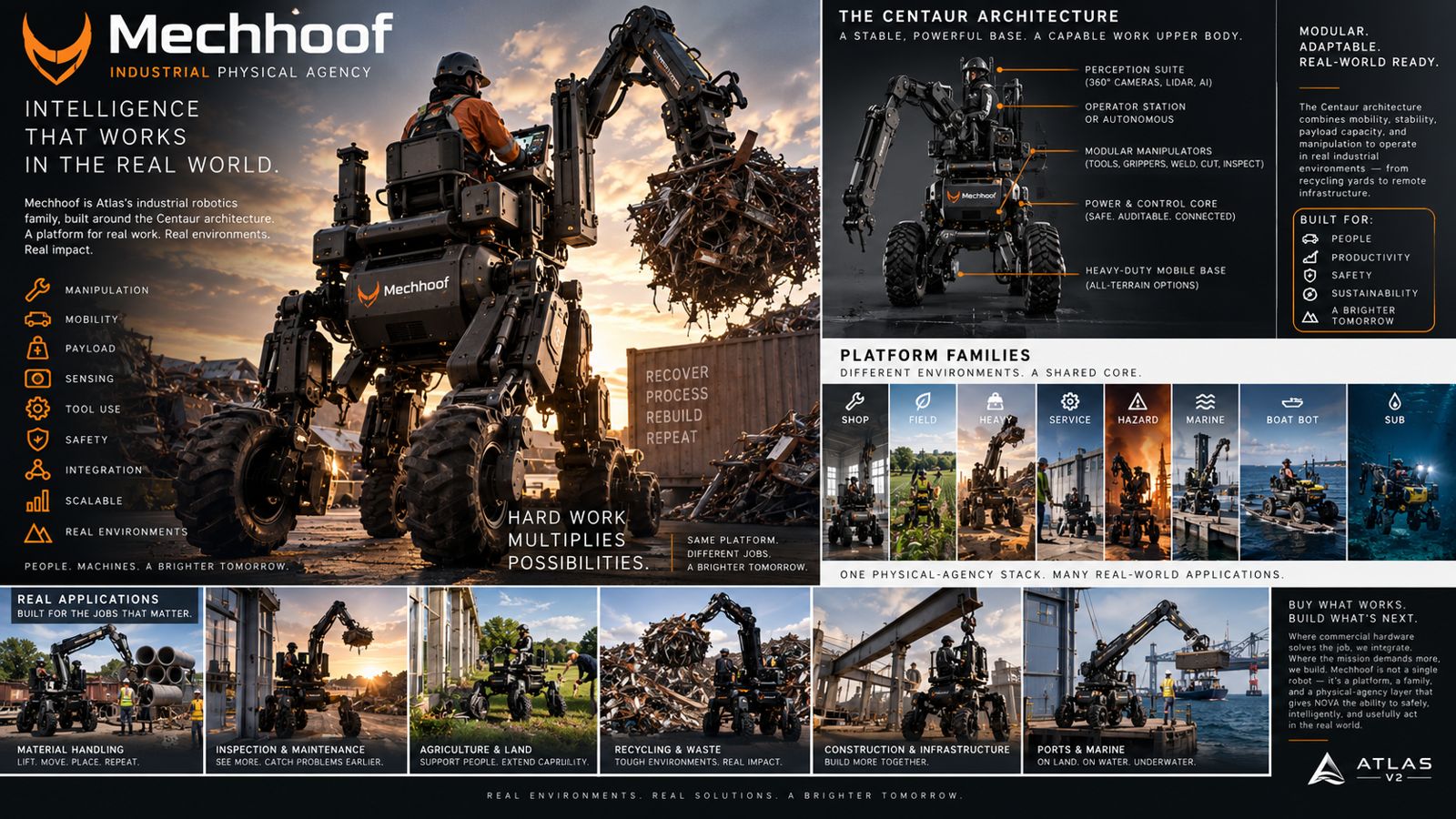Concept board for the Mechhoof Centaur robot architecture